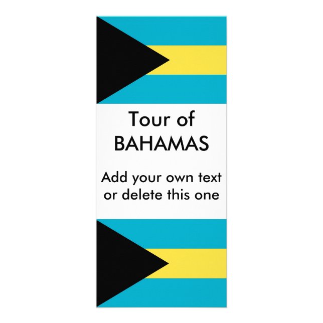 Carte en rack avec drapeau des Bahamas (Devant)