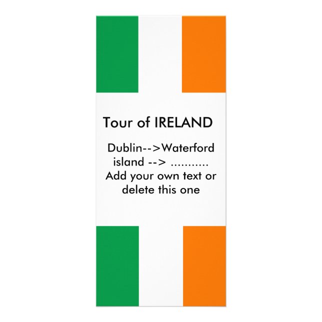 Carte en rack avec drapeau d'Irlande (Devant)