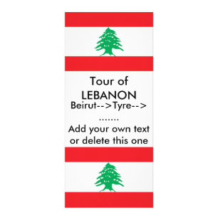 Carte en rack avec drapeau du Liban