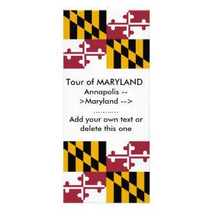 Carte en rack avec Drapeau du Maryland, États-Unis