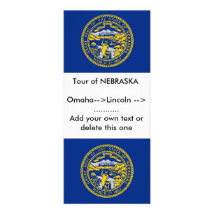 Carte en rack avec drapeau du Nebraska, États-Unis