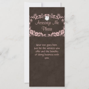 Carte en rack Bijoux Diamond Floral Rose Brown