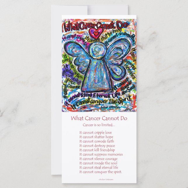 Carte en rack couleur Ange Cancer (Devant)