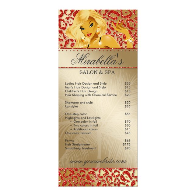 Carte en rack de salon Bijoux Tanning Or Étincelle (Devant)