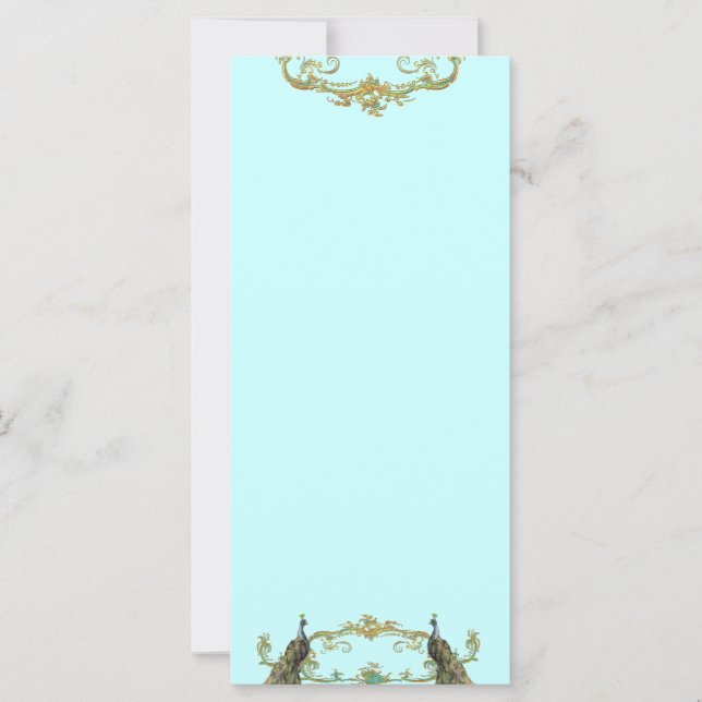 Carte en rack Peacock 7 Gold Filigree (Devant)