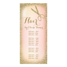 Carte en rack pour salon de coiffure Gold Parties
