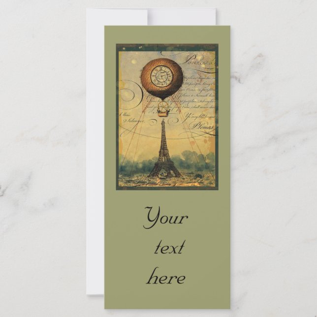 Carte en rack Steampunk Eiffel Tour (Devant)