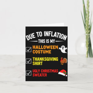 Carte En raison de l'inflation, c'est mon costume d'Hall