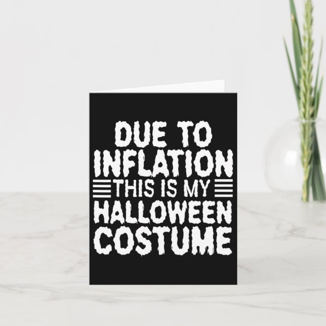Carte En Raison De L'inflation C'est Mon Costume D'Hallo (Devant)