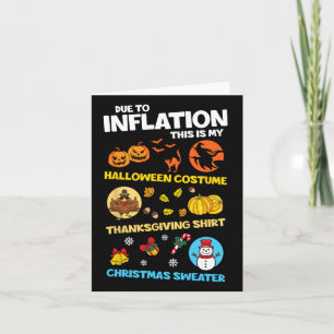 Carte En raison de l'inflation, c'est mon Hallothanksmas