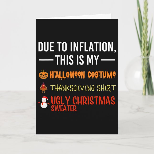 Carte En Raison De L'inflation, C'est Mon Halloween De T (Devant)