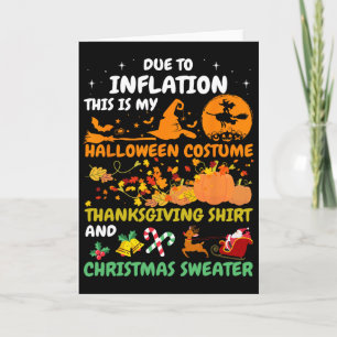 Carte En raison de l'inflation, c'est mon Halloween Than