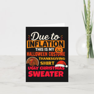 Carte En raison de l'inflation, c'est mon Halloween Than