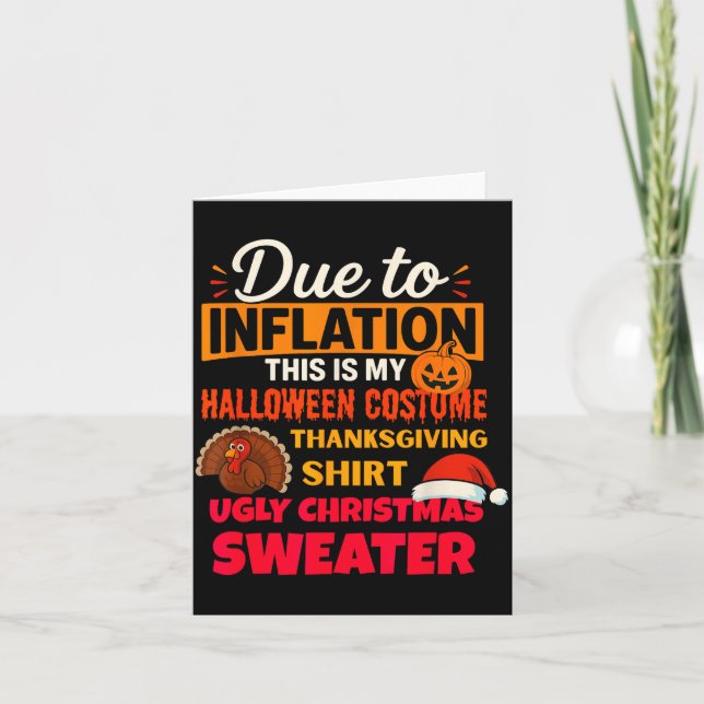 Carte En raison de l'inflation, c'est mon Halloween Than (Devant)