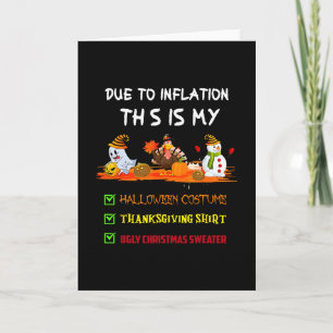Carte En raison de l'inflation, c'est mon Halloween Than