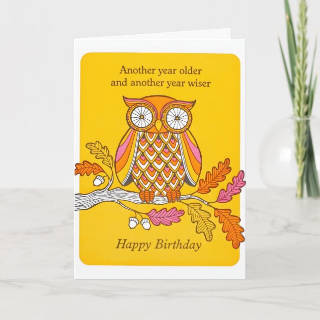 Carte en relief Older and Wiser Owl (Devant)