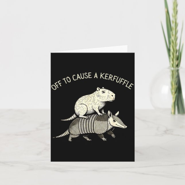 Carte En route pour causer une pagaille capybara drôle t (Devant)