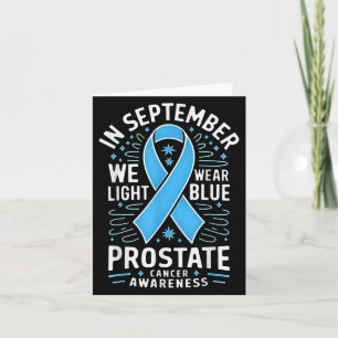 Carte En Septembre Nous Portons Bleu Léger Cancer Prosta