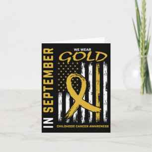 Carte En Septembre, Nous Portons Gold Childhood Cancer A