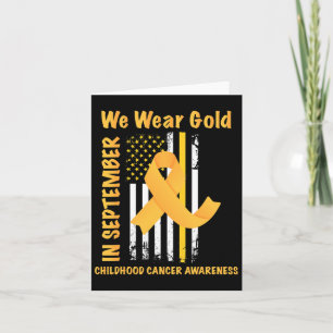 Carte En Septembre, Nous Portons Gold Childhood Cancer A