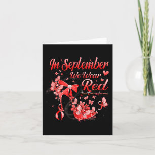 Carte En Septembre Nous Portons Le Papillon Rouge Cancer