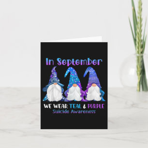 Carte En Septembre Nous Portons Turquoise & Purple R