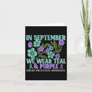 Carte En Septembre Nous Portons Turquoise Et Violette Sa