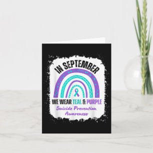 Carte En Septembre, Nous Portons Turquoise Violet Suicid