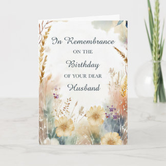 Carte En souvenir de l'anniversaire des Fleurs sauvages