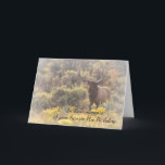 Carte En souvenir de son fils sur son Elk Personnalisé A<br><div class="desc">Dans Remembrance of Your Son on His Birthday greeting card. This custom elk greeting card can be personalized with your love and care for those who have lost a son. This bull elk is surrounded by sagebrush and yellow vegetation in autumn. C'est une image de la vie sauvage. © Debbie...</div>