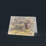 Carte En souvenir de son fils sur son Elk Personnalisé A<br><div class="desc">Dans Remembrance of Your Son on His Birthday greeting card. This custom elk greeting card can be personalized with your love and care for those who have lost a son. This bull elk is surrounded by sagebrush and yellow vegetation in autumn. C'est une image de la vie sauvage. © Debbie...</div>
