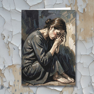 Carte En sympathie   Poème de douleur et de perte 