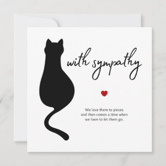 Carte En sympathie pour chat