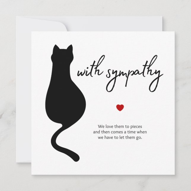 Carte En sympathie pour chat (Devant)