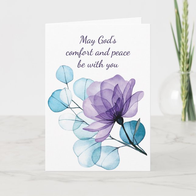 Carte En Sympathie profonde aide en difficulté Flower (Devant)