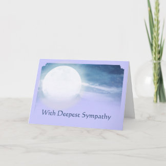 Carte En Sympathie profonde Belle Lune Nightsky