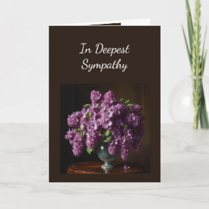 Carte En Sympathie profonde Lilac Garden Flowers