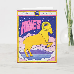 Carte en typographie Aries