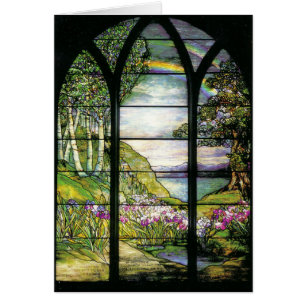 Carte en verre souillé de Tiffany