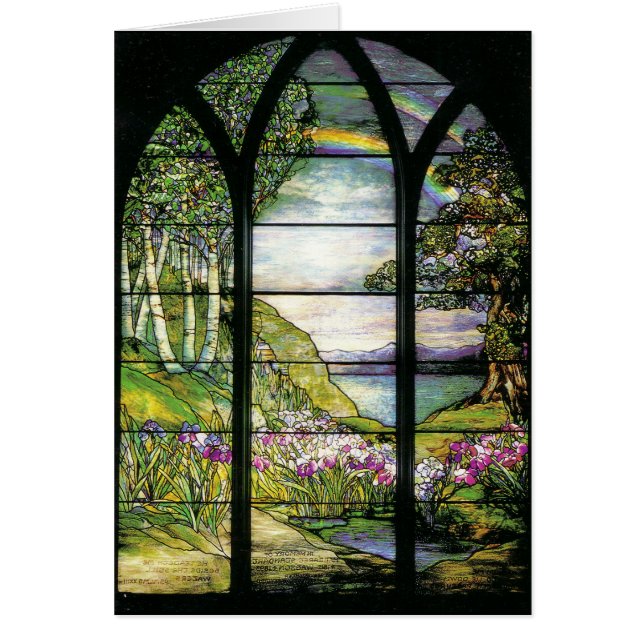 Carte en verre souillé de Tiffany (Devant)