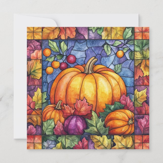 Carte en verre teint Thanksgiving (Devant)