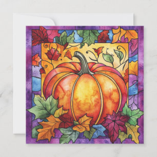 Carte en verre teint Thanksgiving