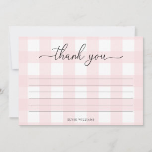 Carte En vichy rose