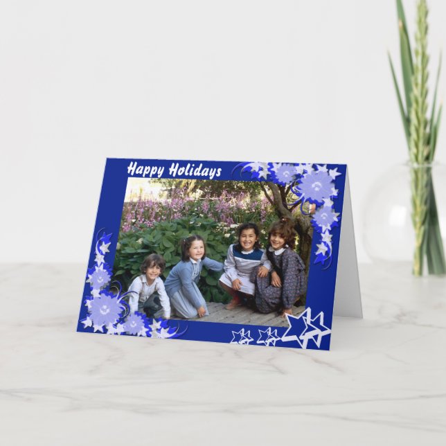 Carte encadrée par bleu (Devant)