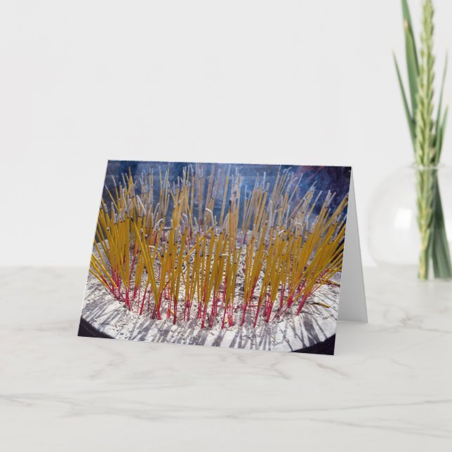 Carte Encens dans un temple - Zhongdian, Yunnan, Chine (Devant)