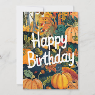 Carte Enchanted Joli Automne Chute Joyeux Anniversaire