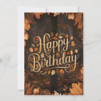 Carte Enchantée Feuille d'érable automne automne heureux