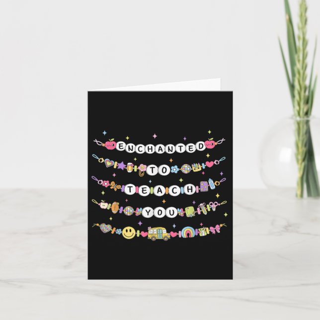 Carte Enchantée Pour Vous Enseigner Bracelet Enseignant  (Devant)