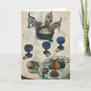 Carte Encore la vie avec trois chiots   Paul Gauguin