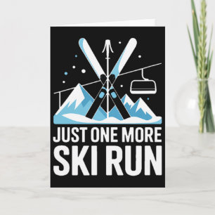 Carte Encore une descente de ski Ski alpin Montagnes 